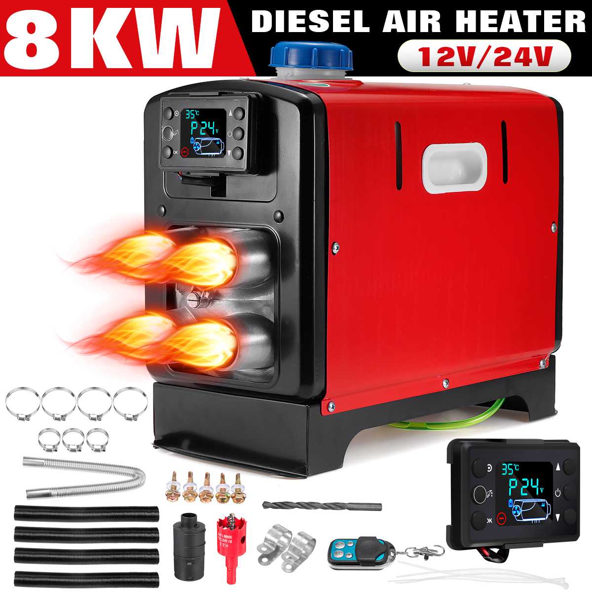 BIG  8KW 12V Car Heater All In One Air Parking He..